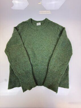 Acne Studios Moss Green Dramatic Mohair Crewneck Sweater J2-22